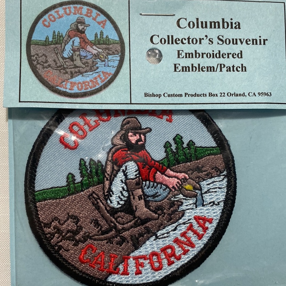 Columbia Collector’s Souvenir Embroidered Emblem Patch, California Gold Rush NWT